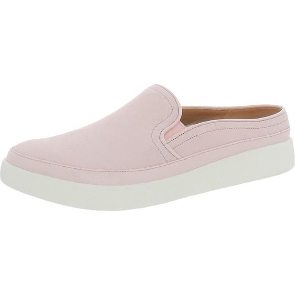 Vionic Shoes - Vionic Womens Effortless Pink Leather Patent Trim Slip-On Sneakers Shoes